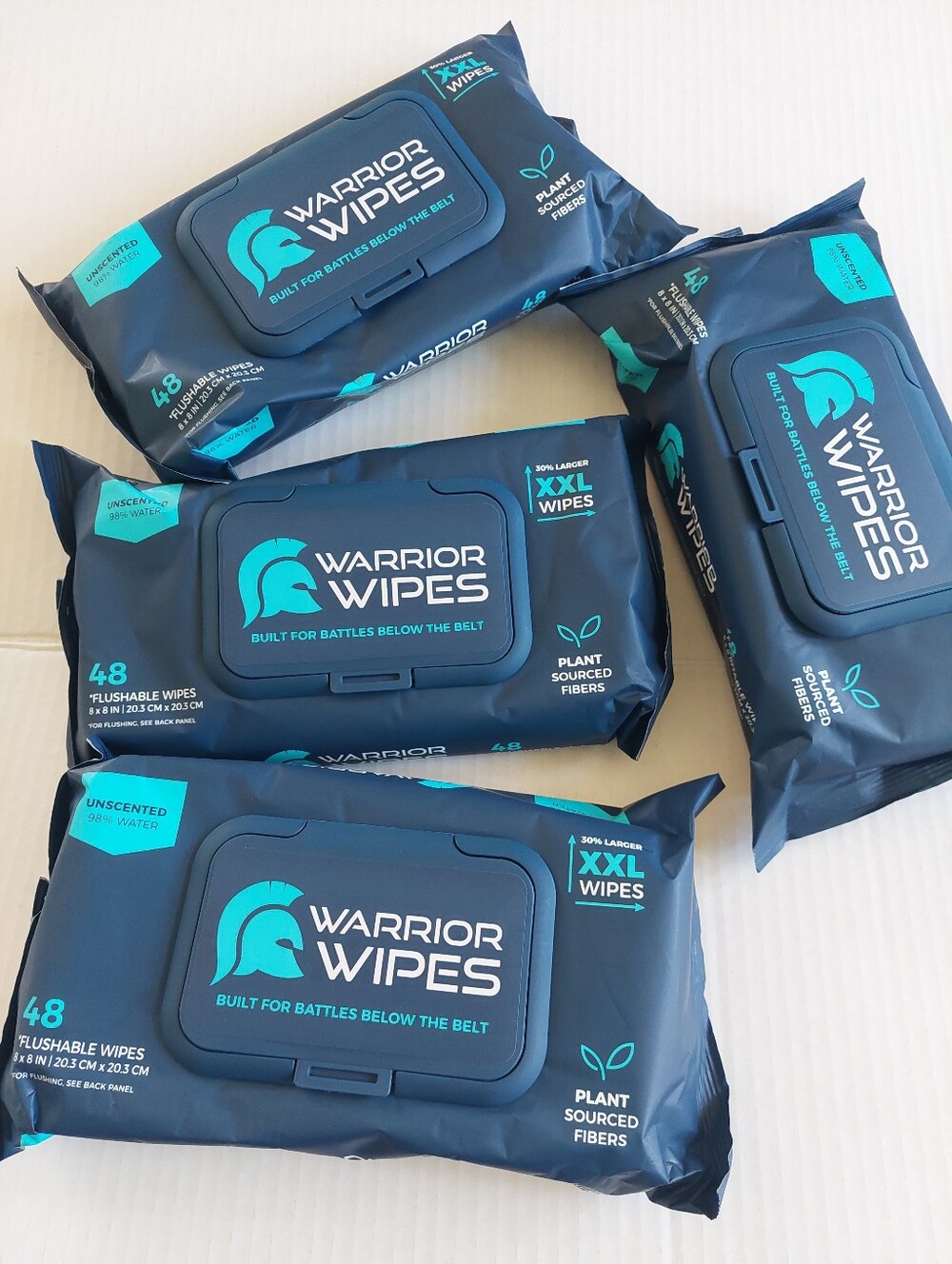 NewLot Of 4 Packs Warrior Wipes XxL 48x4
